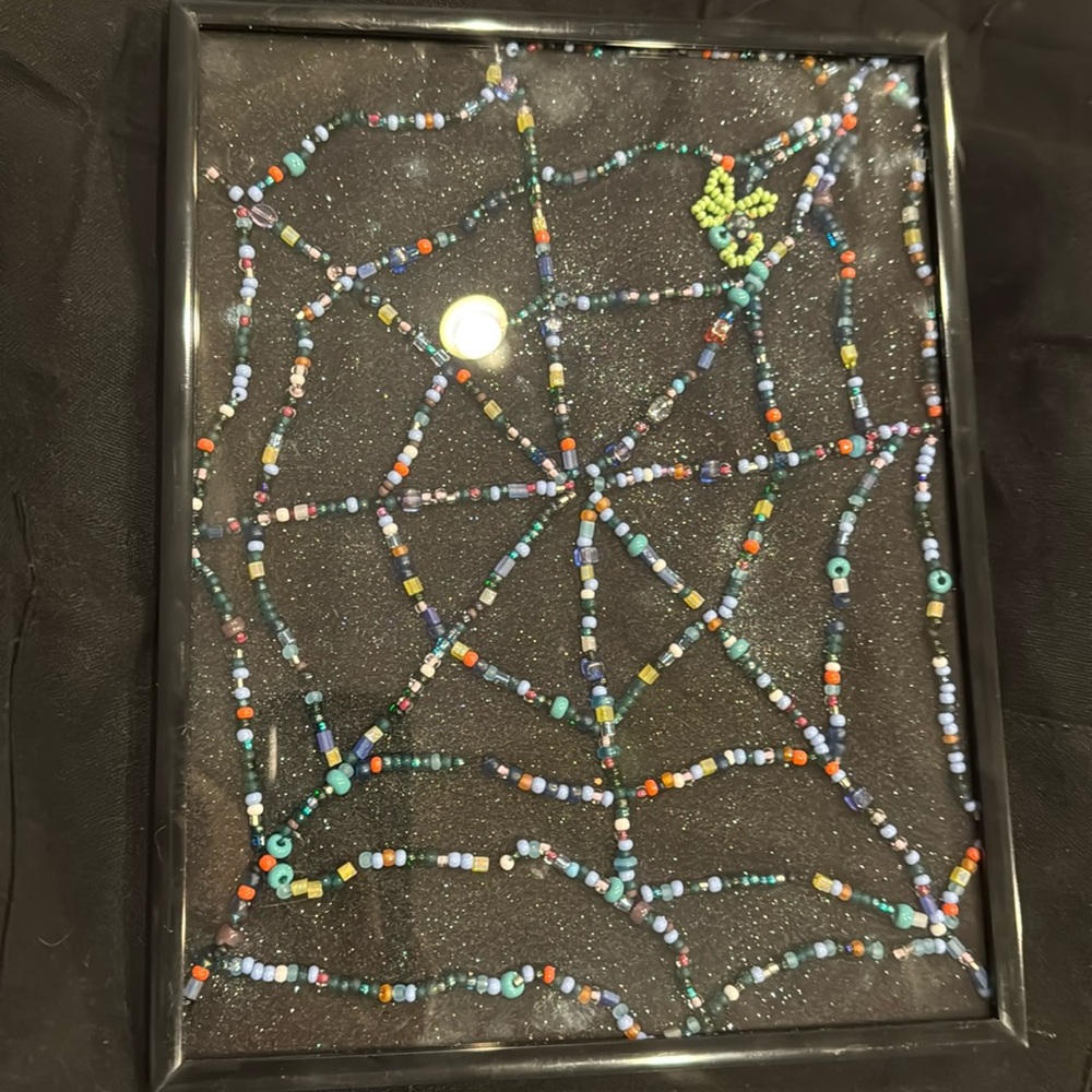 Spiderweb Embroidery In Frame